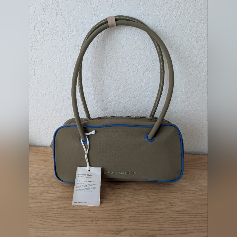 Damson Madder Benny Bowler Bag Olive & Cobalt